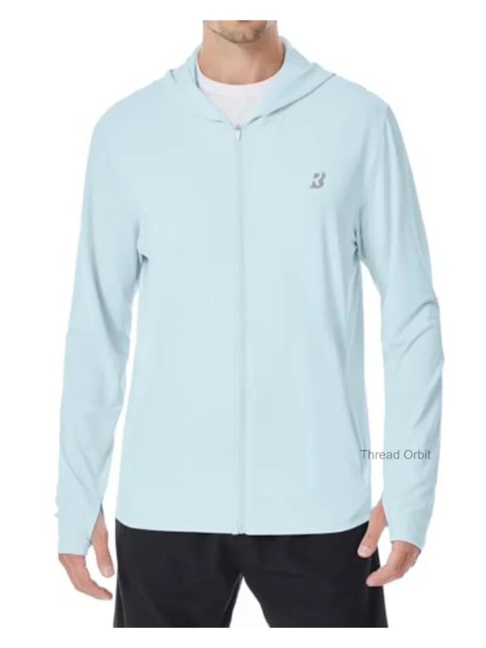Men's UPF 50+ Sun Protection Hoodie Jacket Lightweight Zip Fishing Hiking UV
